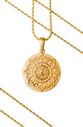 Mantra I Am Grateful mandala necklace in Original - Gold at Nordstrom