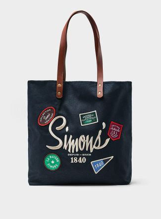 Simons Womens Organic cotton 1840 badge tote bag Our History, Our Heritage Collection