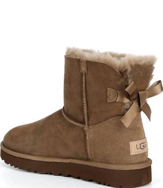 UGG Womens Mini Bailey Bow Ii Boot In Light Bronze