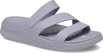 Crocs Getaway Waterproof Strappy Slide Sandal in Mauve Mist at Nordstrom, Size 10
