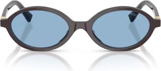 Miu Miu Brown 04ZS Miu Regard Acetate Sunglasses