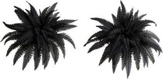 Nearly Natural 40-in Artificial Halloween Black Boston Fern - Set of 2 at Nordstrom