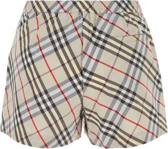 Burberry Womens Check Poplin Bermudas Multicolor Cotton