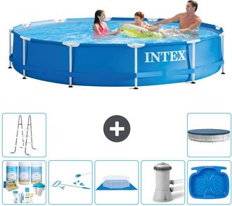 Intex Piscina Con Estructura Redonda - 366x76 Cm - 7-piezas S20436