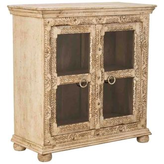 Wanderlust Deco Aparador de madera artesanal con 2 puertas 97 x 43 x 100h cm