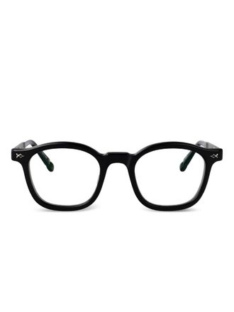 Matsuda square-frame glasses - Black