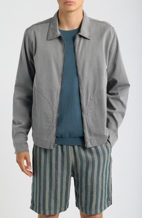 Alex Crane Organic Cotton Twill Zip Jacket in Dark Grey at Nordstrom, Size Xx-Large