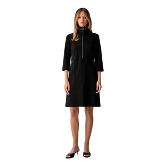 Joseph Ribkoff Kleedjes, Dames, Zwart, L, Polyester, Jurk met trechtersluiting