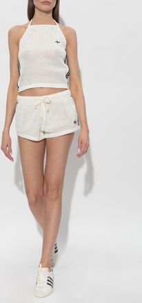 adidas Top With Exposed Shoulders, Womens, White