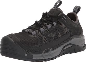 Keen Mens Birmingham Low Composite Toe Athletic Work Sneakers, Black/Magnet, 12