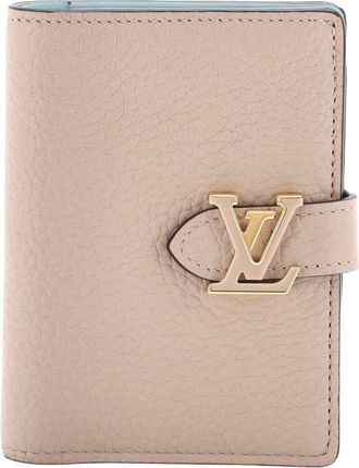 Louis Vuitton Lv Vertical Wallet Taurillion Leather Compact (Authentic Pre- Loved)
