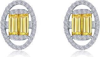 Lafonn Simulated Diamond & Simulated Canary Sapphire Stud Earrings in Yellow at Nordstrom Rack