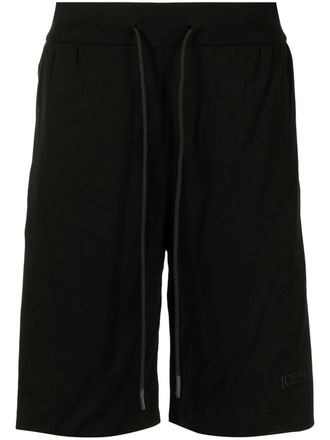 Iceberg drawstring-waist track shorts - Black
