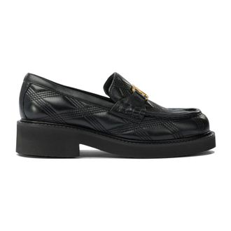 Valentino Garavani Schoenen, Dames, Zwart, 40 EU, Leer, Zwarte Loafer Schoenen voor Vrouwen