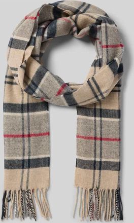 Barbour Schal mit Woll-Anteil Modell YAXLEY in Beige, Größe 1