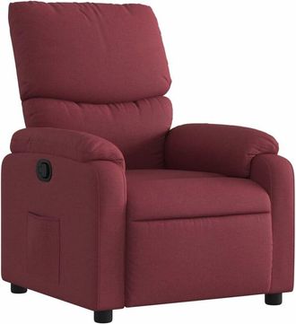 vidaXL Sillón reclinable de tela rojo tinto Vidaxl
