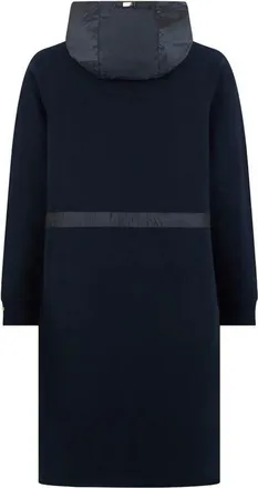 Herno Cotton Drawstring Hood Coat - Navy