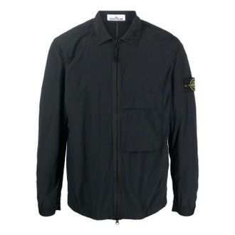 Stone Island Garment Dyed Naslan Light Overshirt Black 771510303-V0029