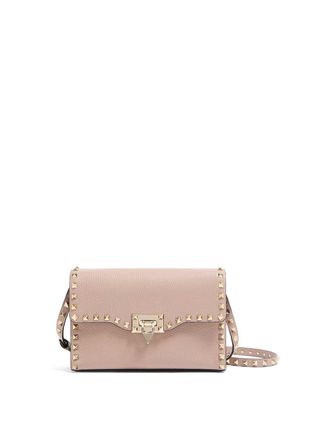 Valentino Garavani Rockstud Small Garnet Calfskin Crossbody Bag