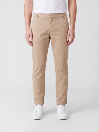 Dondup Pantaloni chino Gaubert slim fit in velluto a coste con risvolto