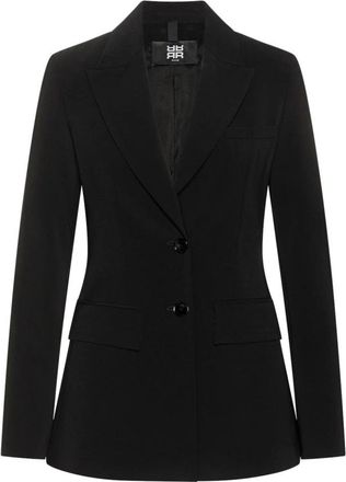 Riani Klassieke Blazer met Schoudervullingen - Dames - Blazers - Zwart - S - Leer - Jassen