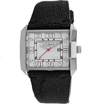Locman Otto Quartz White Dial Mens Watch 232MOPWH/BK STG