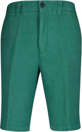120% Lino Heren, Korte broeken, Groen, Maat: S Linnen