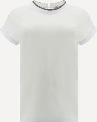 Brunello Cucinelli T-shirt in cotone Woman XL