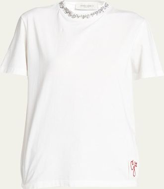 Golden Goose Distressed Short-Sleeve Embellished T-Shirt