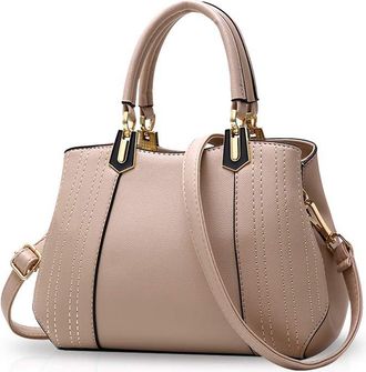 Nicole & Doris NICOLE&DORIS Women Lady Handbags Shoulder Bag Crossbody Bag Tote Satchel Purse PU Leather Khaki