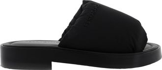 Ferragamo Delfino Padded Slide Sandals, Size 9