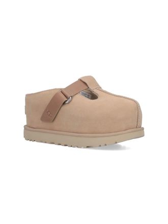 UGG Womens Flat Shoes Beige Upper: Leather