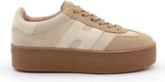 Hogan Cool Sneakers - Dames - Sneakers - Beige - 37 EU - Leer - Schoenen