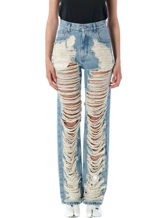 Maison Margiela Sky Blue Ripped Jeans