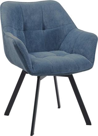 Clp Clp - Silla De Comedor Jordi Con Tapizado De Pana Azul