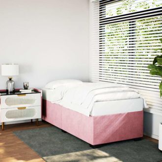 vidaXL Vidaxl - Estructura De Cama Sin Colch&oacute;n Terciopelo Rosa 80x200 Cm