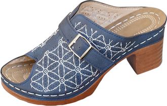 Generic Large Open Toe High Heeled Slippers for European and American Foreign Trade, Women Sandals with Thick Heel and Buckle, Fashion Sandals with High Heels