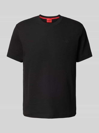 HUGO BOSS T-Shirt mit Label-Stitching Modell Austin in Black, Gr&ouml;&szlig;e XXL