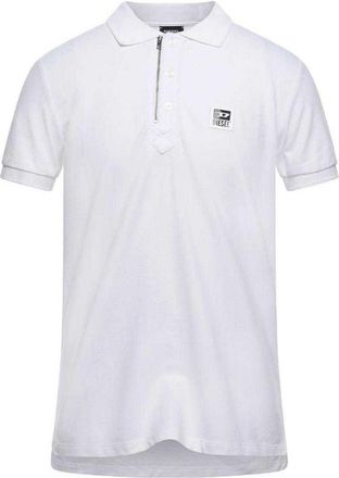 Diesel Heren T-Harry Rits Polo Shirt (Wit)