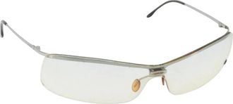 Chanel Pre-owned Accessories, female, Gray, Size: ONE SIZE Pre-owned Vintage Rimless Shield Sunglasses