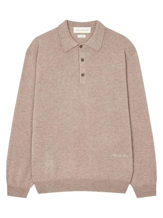 Man On The Boon. knitted polo shirt - men - Wool/Cashmere - M - Neutrals