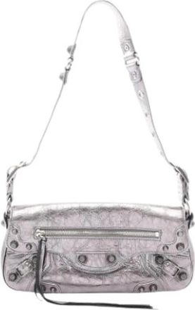 Balenciaga Pre-owned Vintage Schoudertas - Dames - Vintage Schoudertas - Grijs - ONE Size - Leer - Vintage