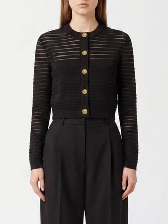 Balmain Slim-Fit Viscose-Knit Cardigan with Embossed Buttons