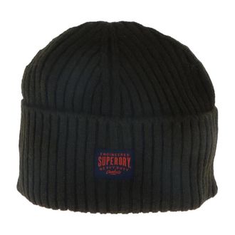 Superdry Groene Bedrukte Wol-Polyester Pet - Dames - Hoeden - Groen - ONE Size - Wol - Accessoires