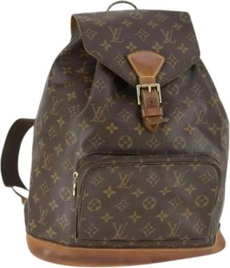 Louis Vuitton Pre-owned Backpacks, female, Brown, Size: ONE SIZE Pre-owned Canvas Backpack