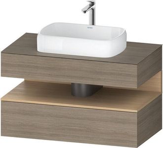 Duravit Duravit - Qatego Consola Mueble Bajo Lavabo, 1 Extra&iacute;ble, 1 Caj&oacute;n