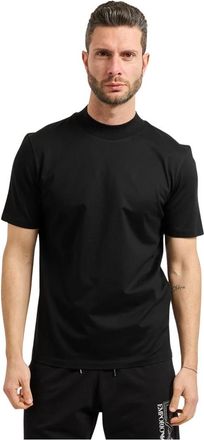 HUGO BOSS Slim-fit T-shirt van gemerceriseerd katoen - Heren - T-shirts - Zwart - M - Katoen - Tops