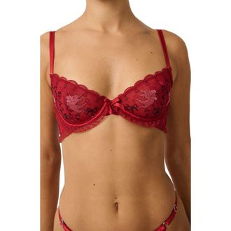 Kat The Label Cupid Underwire Bra in Red at Nordstrom, Size X-Large