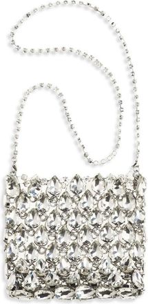 Self Portrait Womens Silver Polyester Shoulder Bag