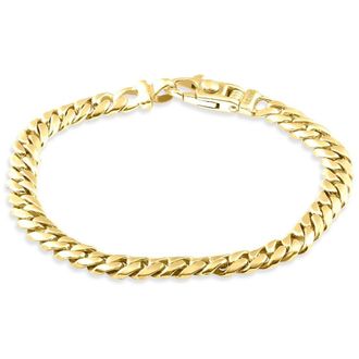 Pompeii3 Mens Cuban 14k Gold (31gram) or Platinum (49gram) 6.5mm Link Bracelet 8.5